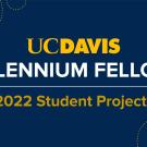 Graphic with text "UC Davis Millennium Fellows - 2022 Student Projects"